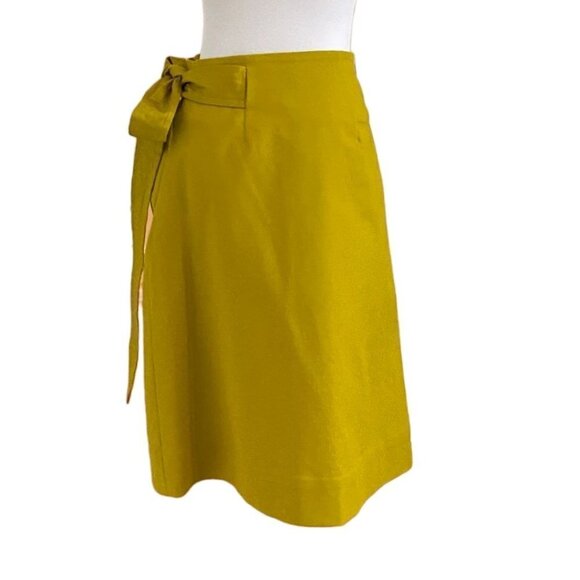 COS ACID GREEN ENVELOPE WAIST TIE WRAP MINI SKIRT - 2 - Picture 3 of 10